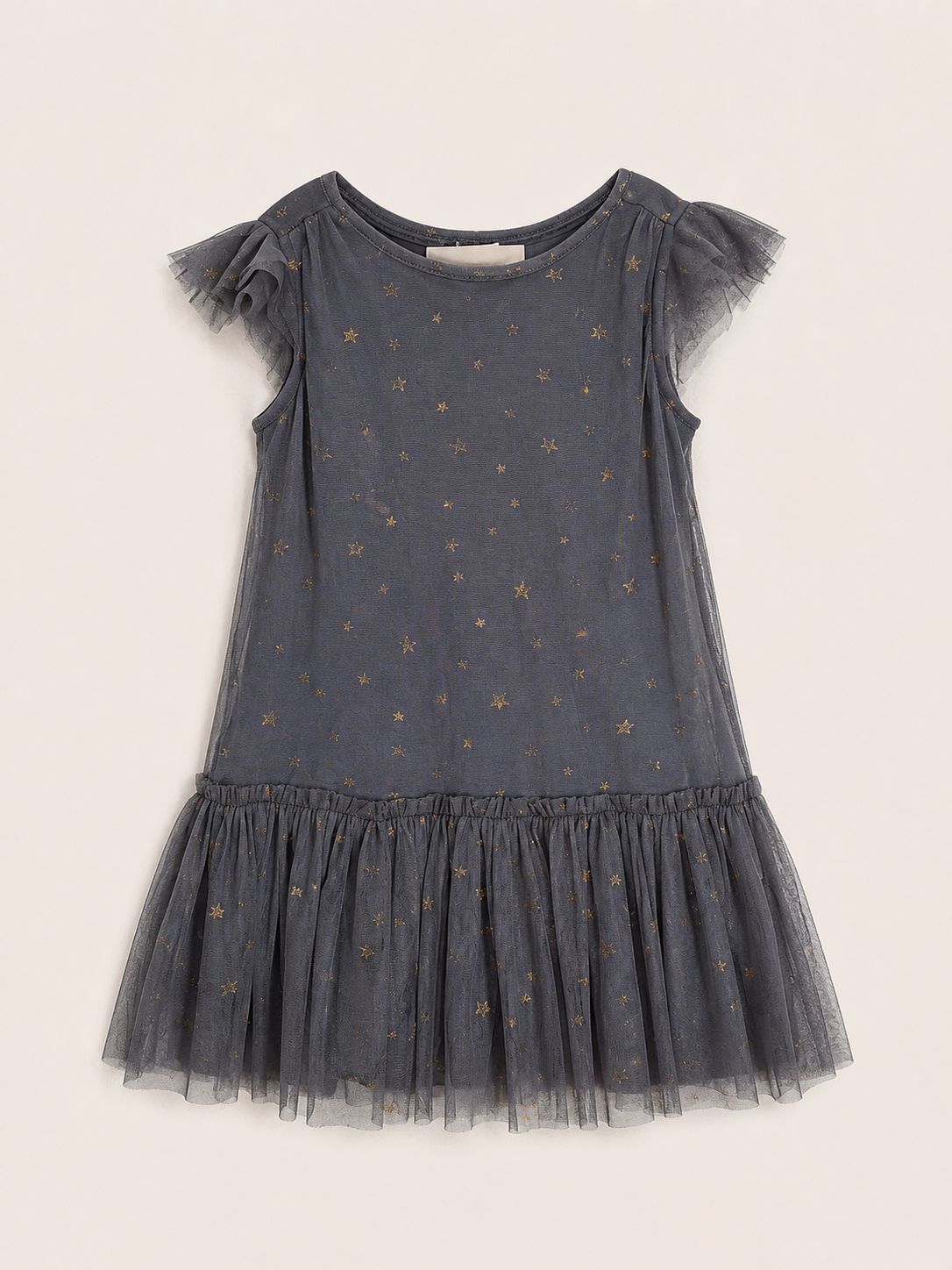 Vestido tul estrellas doradas