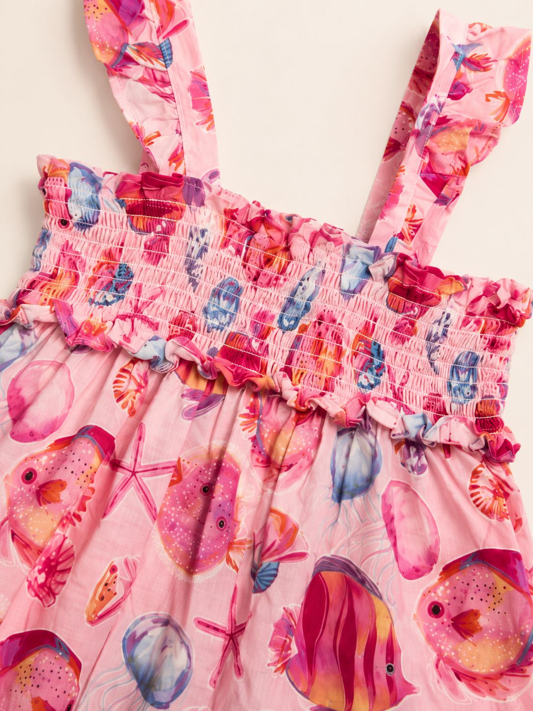 Vestido peces fucsias y morados - Miniatura 2