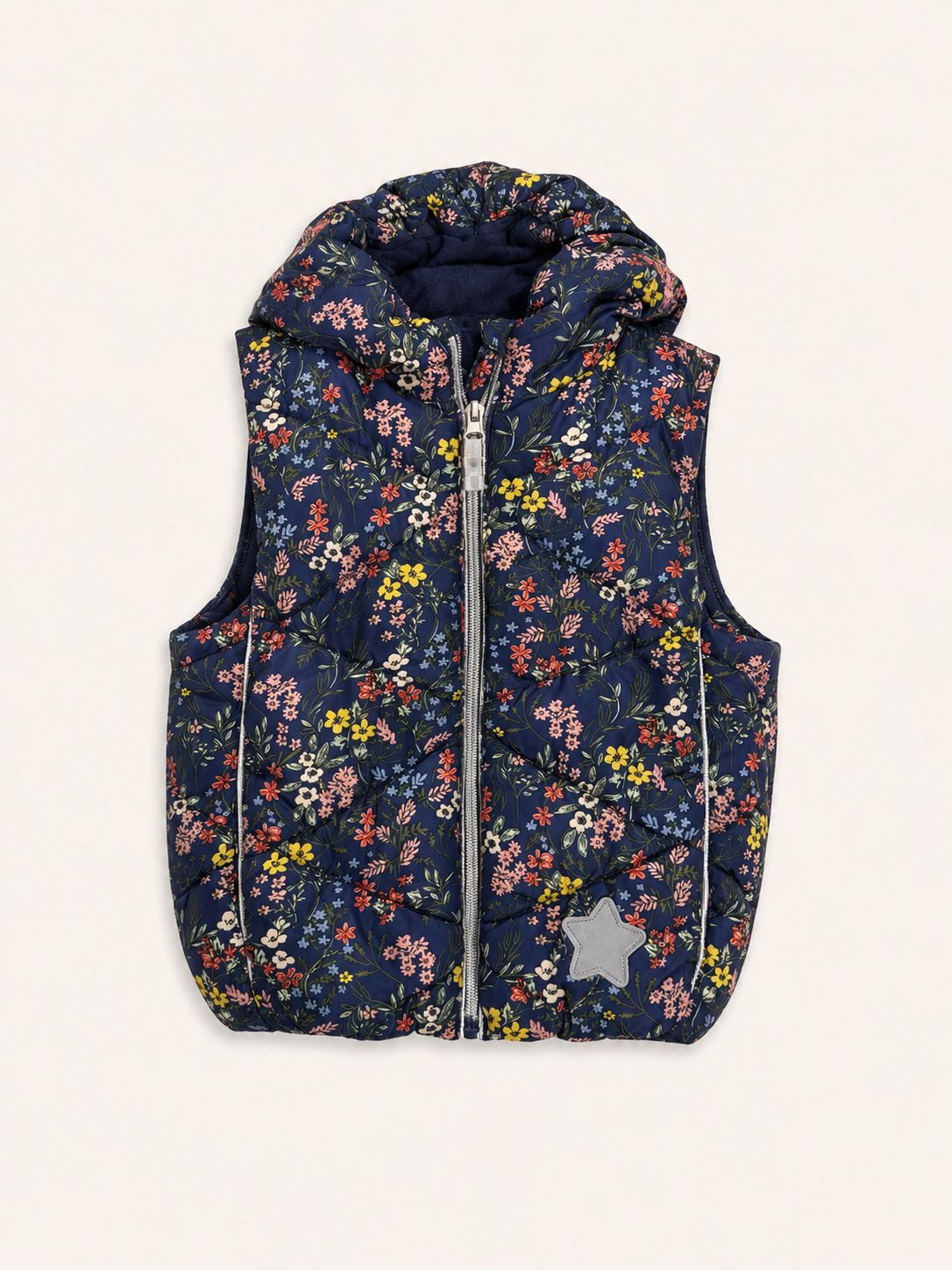 Chaleco acolchado flores