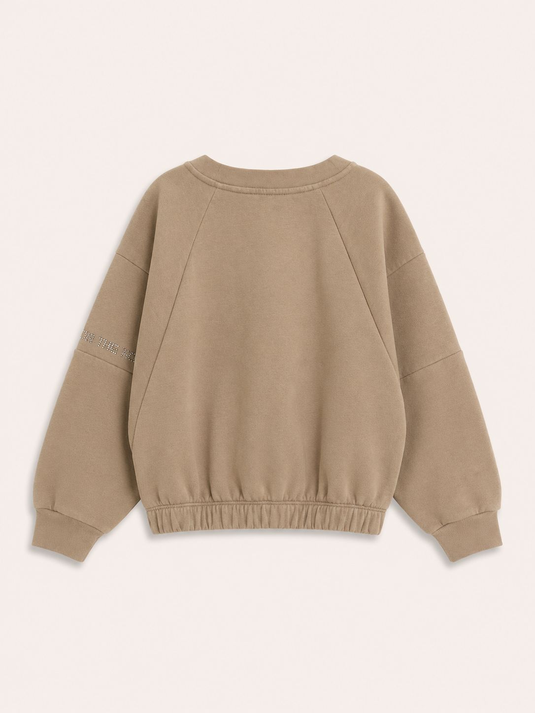 Polera beige letras en cristales  - Miniatura 3