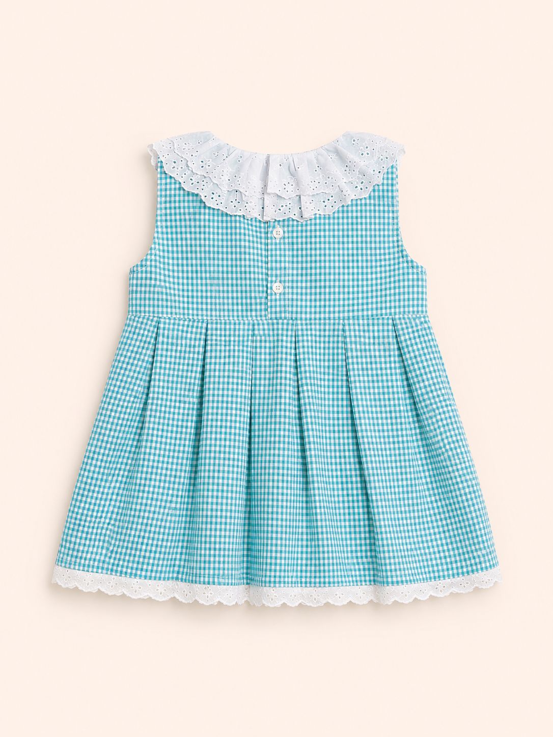 Vestido cuello volado broderi - Miniatura 2