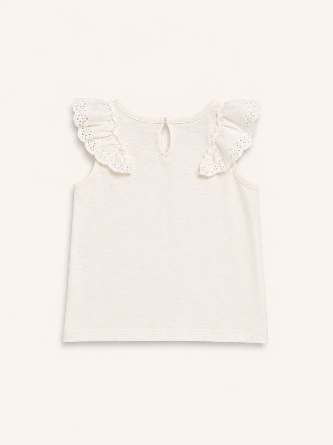 Polo blanco con volado - Miniatura 2