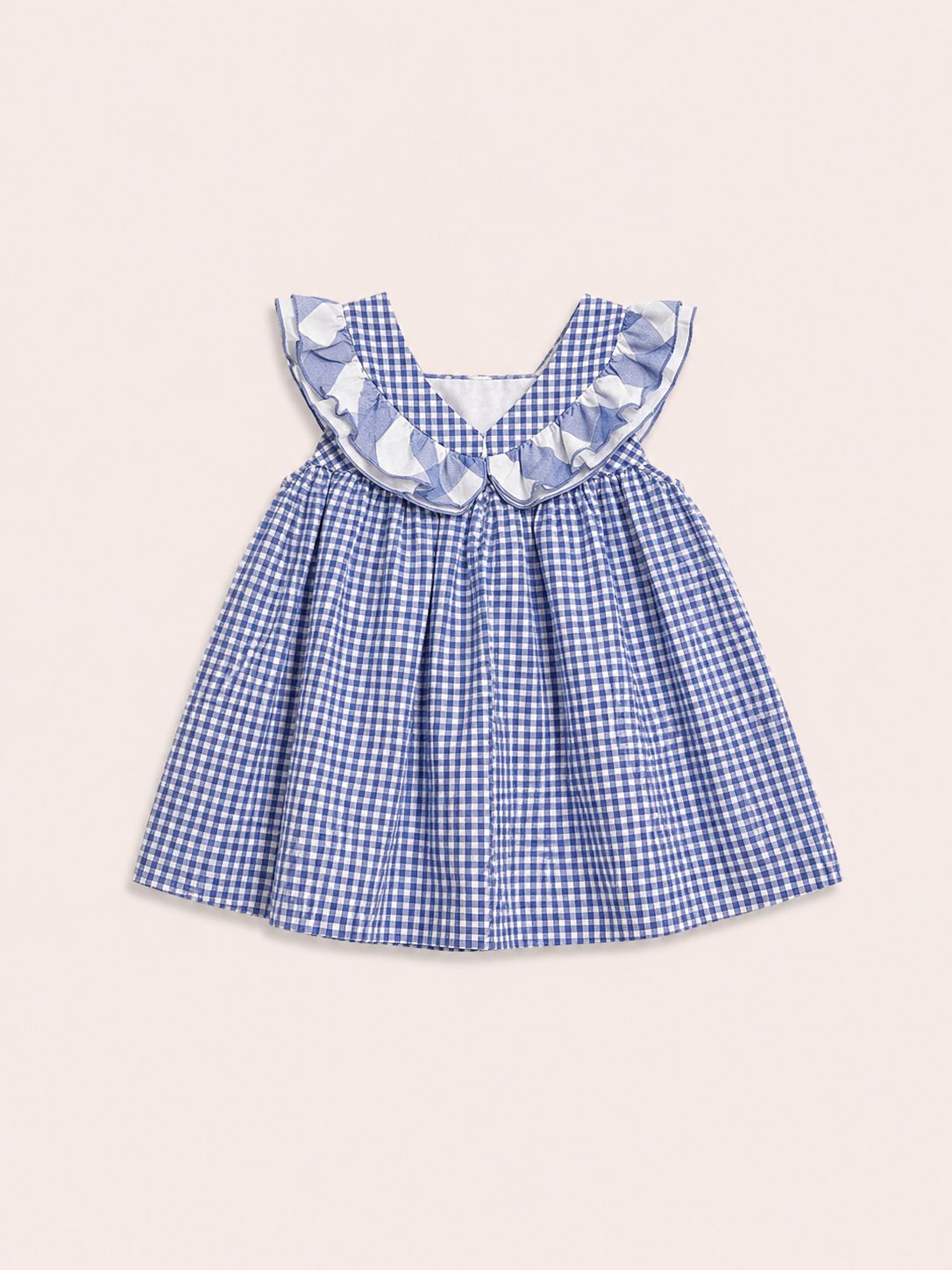 Vestido cuadros azul y blanco  - Miniatura 2