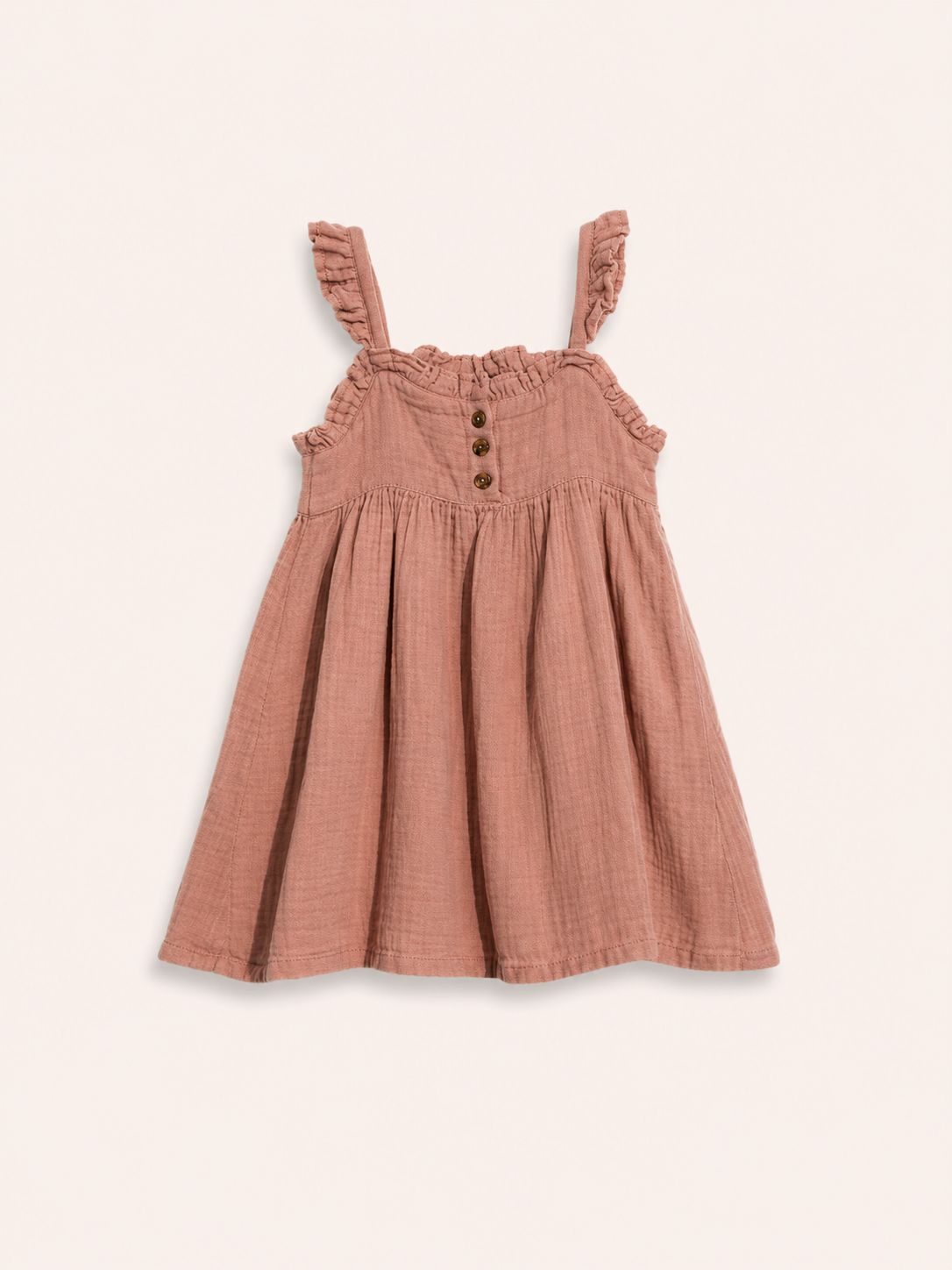 Vestido nude con botones
