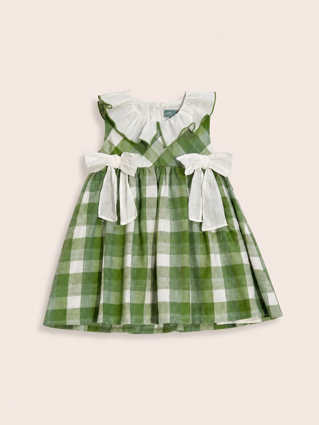 Vestido cuadros verdes y blancos