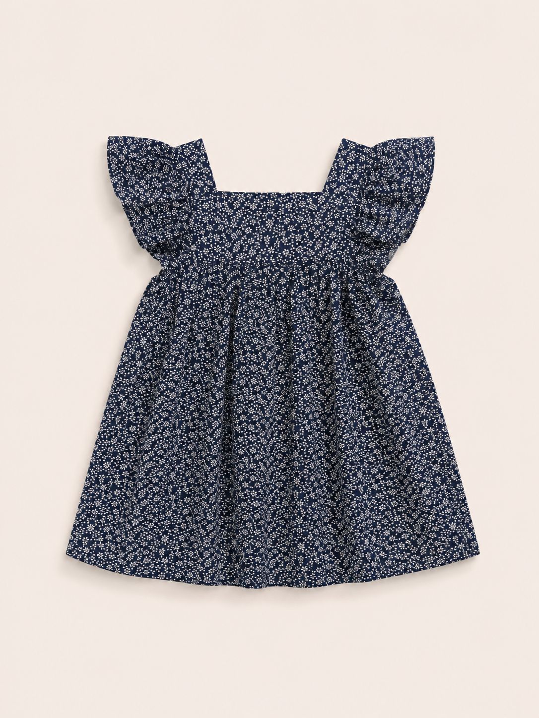 Vestido Azul flores blancas