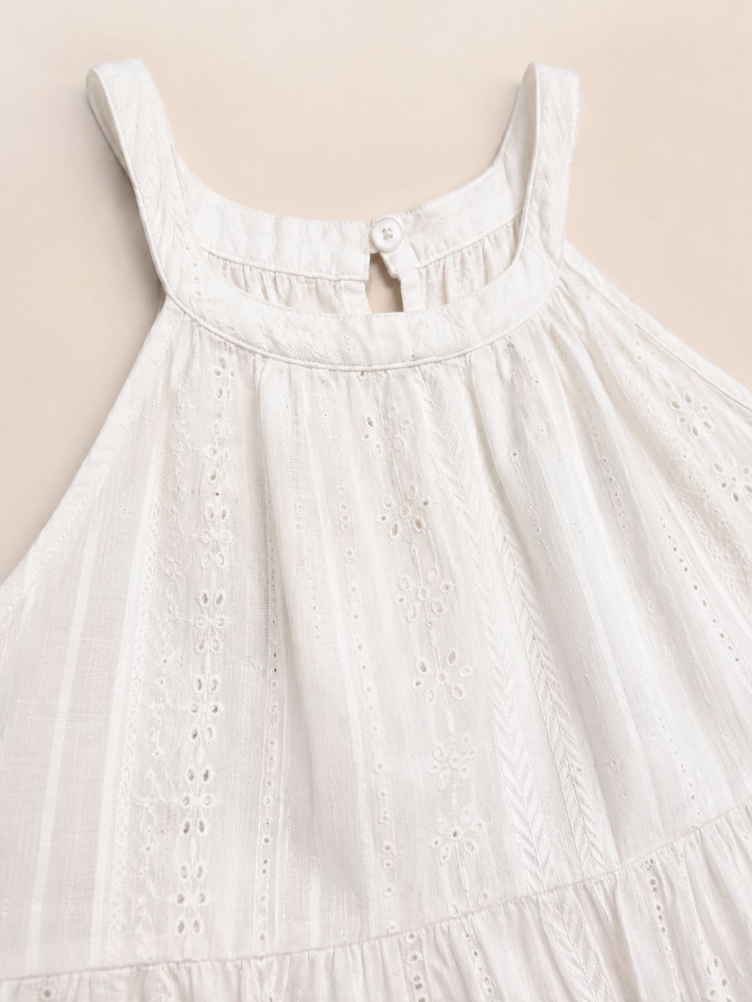 Vestido blanco broderi - Miniatura 2