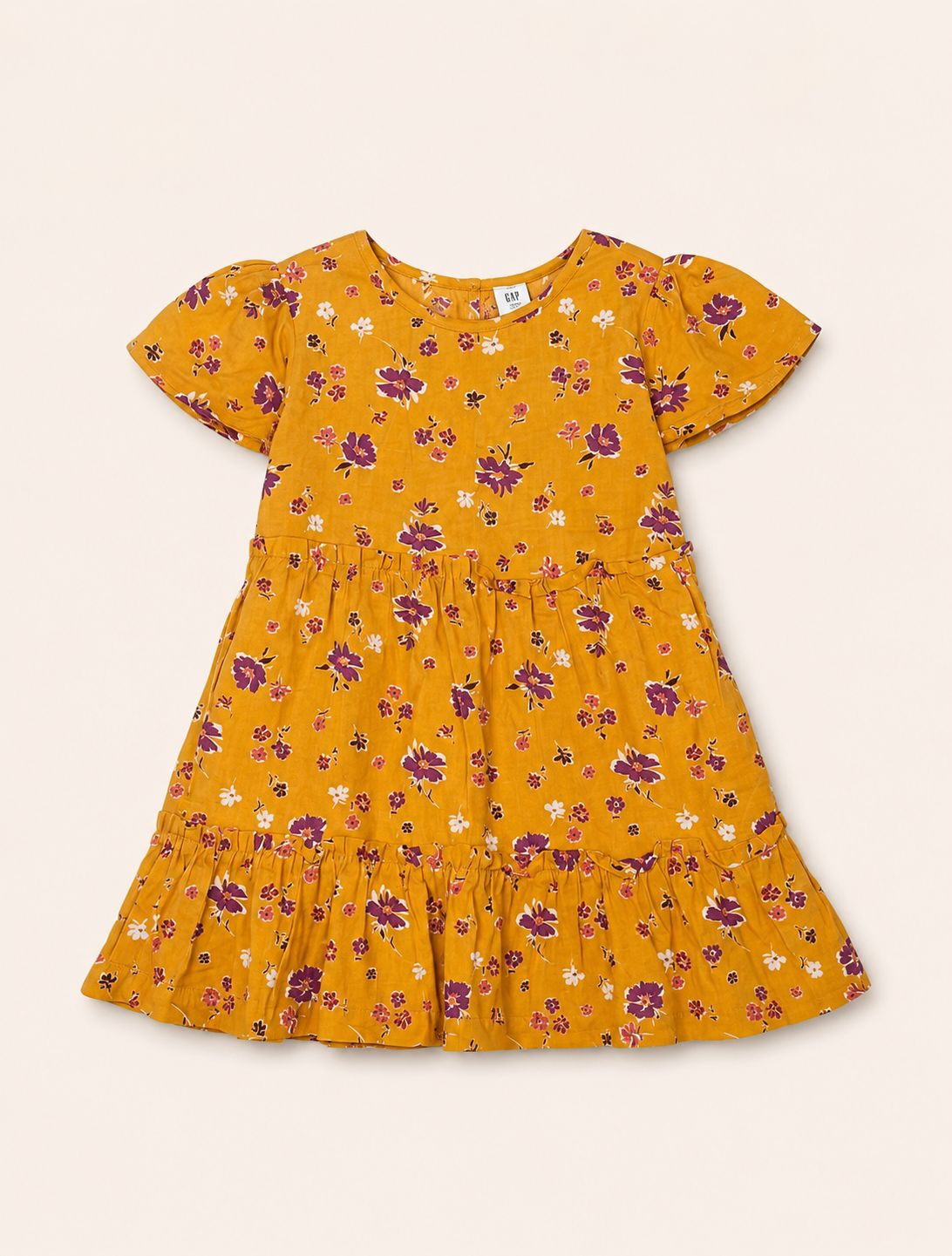 Vestido mostaza flores