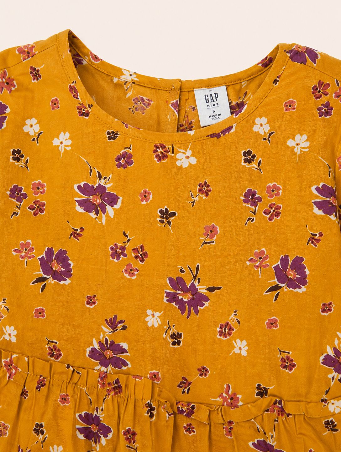 Vestido mostaza flores - Miniatura 2