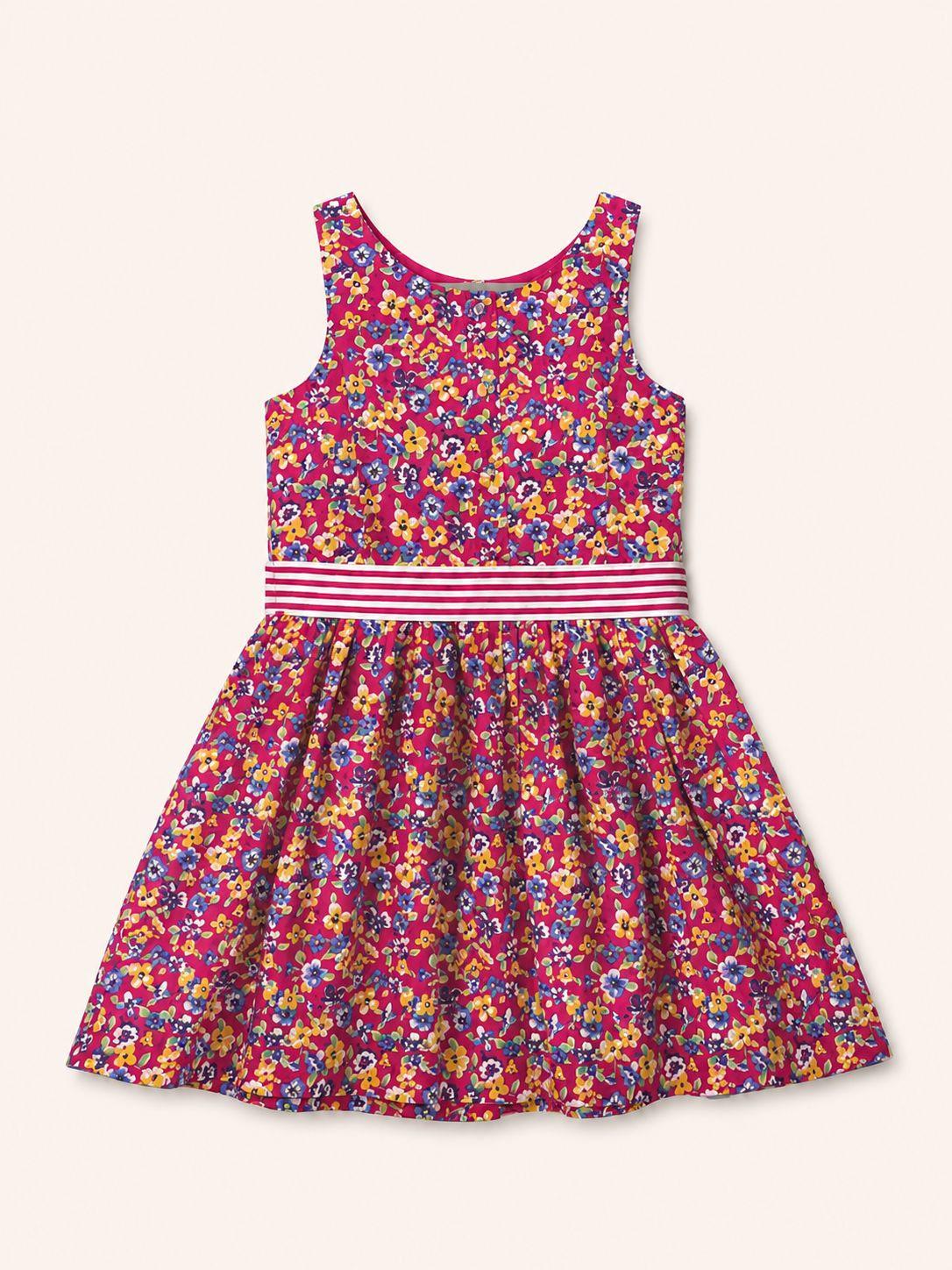 Vestido fucsia flores