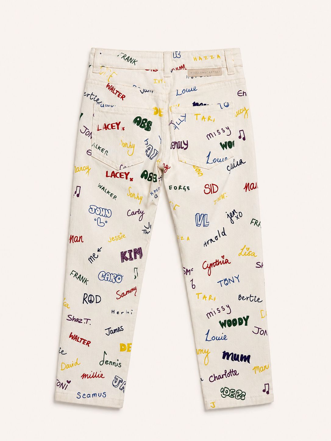 Jeans blanco letras - Miniatura 3