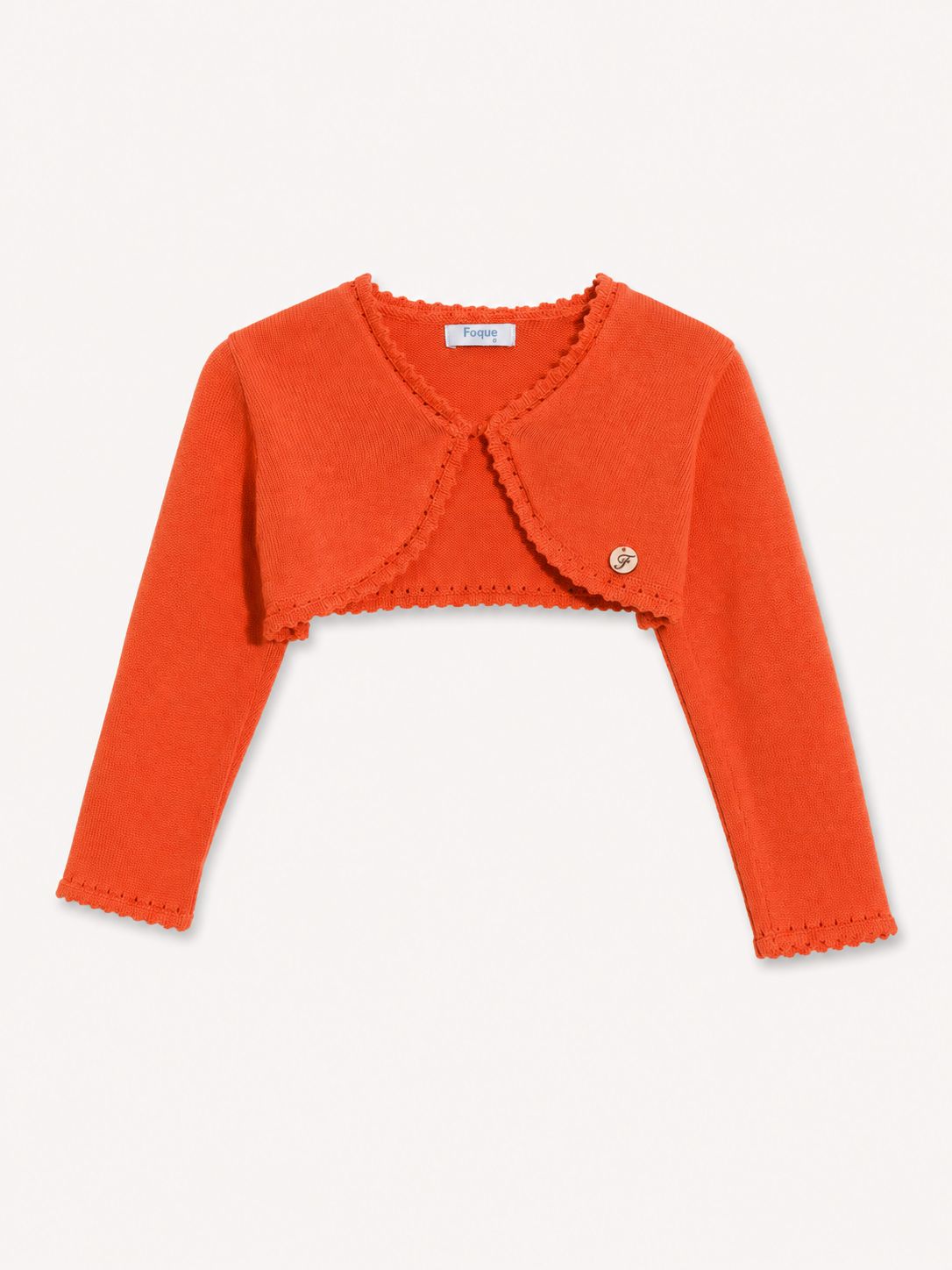 Bolero tejido naranja