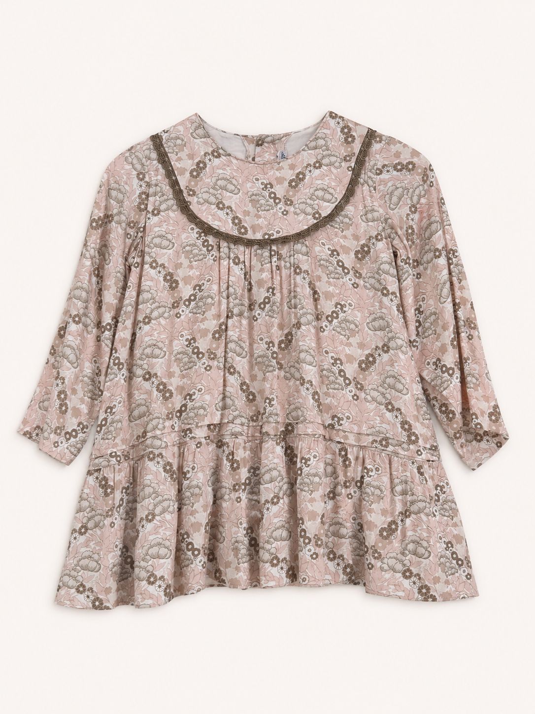 Vestido Hojas Rosa